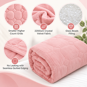 Weighted Lap <b>Throw</b> for Adults & Teens | 5 lb Heavy Blanket | 29x33 Inch <b>Quilted</b> Comfort Cover | Cozy Relaxation Blanket for Home - Product Image 3