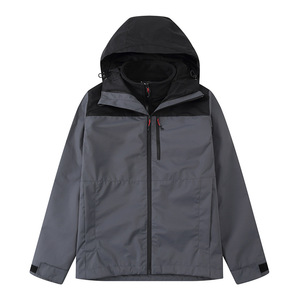 Veste matelassée à capuche pour homme, coupe-vent, fermeture éclair, vêtements d'extérieur d'hiver, coupe régulière, matière polyester - Product Image 1