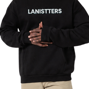 Sweat à capuche personnalisé pour homme, coupe classique, imprimé lettres horizontales à l'avant et verticales à l'arrière, style streetwear, 100% coton - Product Image 6