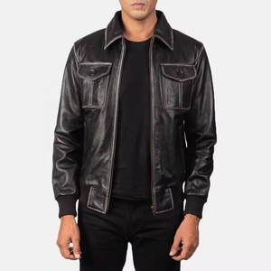Latest Design <b>Leather</b> Winter <b>Jacket</b> <b>Men</b> Slim Fit Street Style PU <b>Leather</b> Coat <b>Brown</b> Black Goatskin Fashionable <b>Jacket</b> - Product Image 4