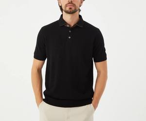 Chemise Oxford à manches courtes pour homme, 100% coton, brodée, gris uni, coupe classique, tissu Dobby, design boutonné, vêtement décontracté - Product Image 1