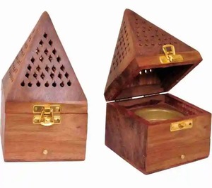 Brûleur de Bakhoor en Bois de Santal Personnalisé, Design Intricate en Cuivre Gravé au Laser, Anti-Odeur, Utilisation Toutes Saisons, Encens Indien Économique FAIZA - Product Image 5