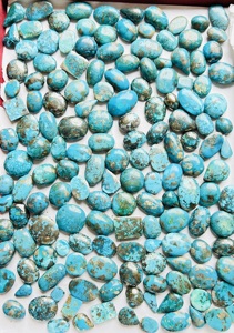 Premium Natural Rajasthan Turquoise Cabochon Mixed Shapes Blue Gemstone Trimurti <b>Gems</b> Blue <b>Fire</b> 15-40mm for Rings Pendants Loose - Product Image 2