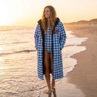 Robe de surf imperméable, respirante, coupe-vent et à séchage rapide pour les sports de plein air, veste en polaire longue pour l'extérieur