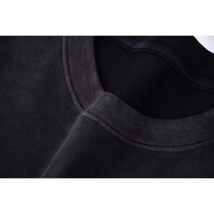Camiseta de Algodón Negra Sólida para Hombre, Manga Corta, Cuello Redondo, Corte Regular Informal, Estilo Jersey de Punto - Product Image 6