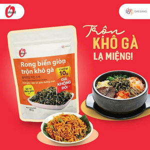 Alga crujiente mezclada con pollo deshidratado – O'Food 40g/paquete, delicioso snack coreano de algas, perfecto con arroz (al por mayor) - Product Image 1