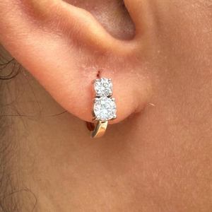 Pendientes de Diamantes Redondos de Moissanita de Lujo para Novia, Plata 925, Joyería para Mujer, Precio de Venta para Exportación - Product Image 3