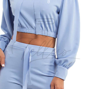 Conjunto Deportivo de Punto Largo con Capucha para Mujer, para Correr o Gimnasio, con Diseño de Logotipo Frontal, Alta Calidad, Personalizable, Nuevo Estilo - Product Image 5