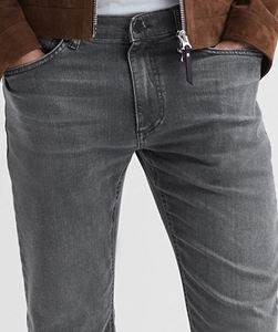 Pantalones Vaqueros de Mezclilla para Hombre, Estilo Streetwear, Lavado a la Nieve, Corte Ajustado, Cómodos, Elásticos y Transpirables - Product Image 6