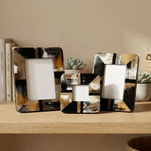 Handcrafted Agate Quartz Marble Photo <b>Frame</b> Set Decorative Natural Stone Tabletop Picture Display Modern Luxury Home Office Gift - Product Image 4