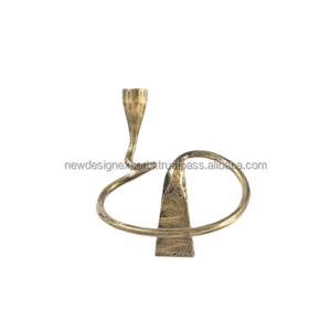 Luxury Organic Silhouette Flameless <b>Candle</b> Holder Hand-Finished Silver <b>Taper</b> Pedestal for Christmas Home Decoration - Product Image 3