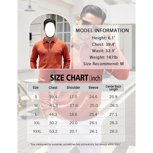 เสื้อโปโลถักแขนยาวผู้ชาย สีพื้น สีดำ มีกระเป๋าหน้า สวมใส่สบายๆ สำหรับฤดูใบไม้ผลิ ปิดด้วยกระดุมทั้งตัว - Product Image 6