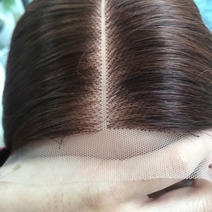 Perruque personnalisée sans colle de luxe de 30 pouces Cheveux vierges vietnamiens HD Transparent droit pour perruque longue de couleur naturelle frontale en dentelle - Product Image 4