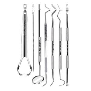 Herramientas Dentales Profesionales, Kit de Higiene Bucal, Estuche con Raspador de Dientes de Acero Inoxidable, Limpiador de Placa y Sarro - Product Image 4