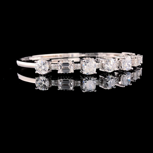 Bracelet en diamant en argent sterling 925, moissanite, formes multiples, design élégant, bijoux fins, accessoire intemporel, fabriqué avec - Product Image 5