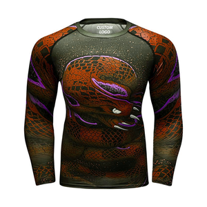 Chemises de compression MMA à manches longues avec logo personnalisé, protection UV UPF50+, sublimation polyester/nylon, unisexe, vente en gros - Product Image 4