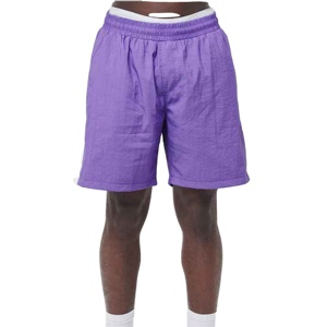 Pantalones Cortos Bermuda de Poliéster Sólidos para Hombre con Cordón, Cintura Elástica, Logotipo Frontal, Bolsillos, Transpirables, de Tiro Medio, Estilo Casual y Deportivo - Product Image 5