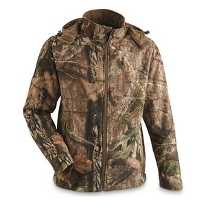 Veste de chasse et de pêche camouflage pour homme, personnalisée OEM, imperméable, doublée polaire, softshell tactique, à capuche, pour activités en extérieur - Product Image 4