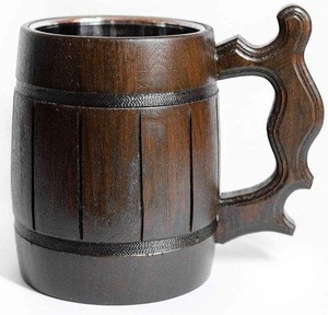 Mug à café ou à bière en bois japonais avec logo personnalisé, fait à la main, en bois naturel, écologique, cadeau, vaisselle - Product Image 5