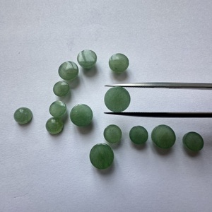 Pendentif en pierre d'aventurine verte ronde, cabochon, 6-25 mm, naturelle, 100 % authentique, qualité AAA, polie à la main. - Product Image 3