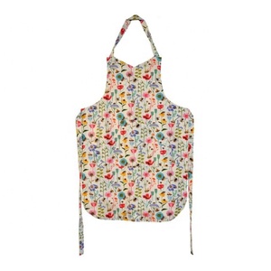 Minuscule petite fleur imprimé cuisine coton lin tabliers pour femmes maison cuisine taille bavoir chasuble Barista barbecue outils de nettoyage - Product Image 6