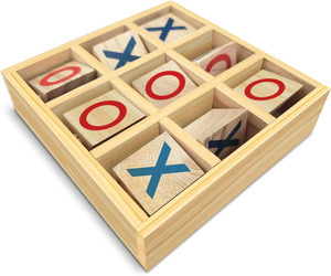 Vintage Quality Mango Wooden and Brass Tic Tac Toe XO Game for Family and Friends Party <b>Table</b> Ware Game Handmade Product - Product Image 1