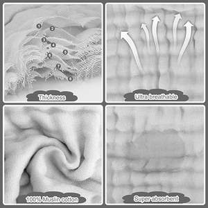 Ensemble de bavoirs pour bébé en mousseline de bambou 95% et élasthanne 5% - Bavoirs flexibles et écologiques pour bébés de 0 à 24 mois - Product Image 2