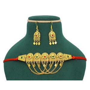 Martasha diseñador islámico Ramadán especial chapado en oro UAE joyería especial Dubai joyería collar pendiente conjunto Joyería Árabe - Product Image 5