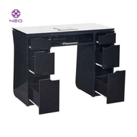 Prix d'usine Vente en gros de table à ongles moderne en MDF du Vietnam pour manucure et mobilier de salon Bureau de manucure Plateau en marbre