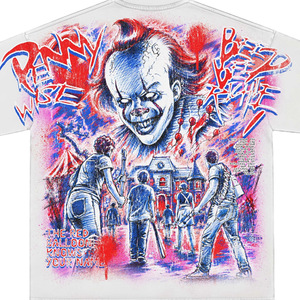 T-shirt blanc à manches courtes pour homme, col roulé, coupe classique, imprimé numérique personnalisé, 100 % coton, infroissable - Product Image 5