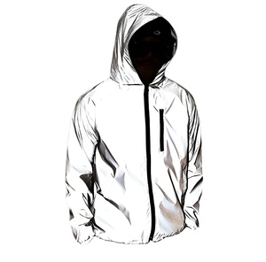 Vestes réfléchissantes personnalisées avec fermeture éclair - Coupe-vent imperméable pour hommes, designs personnalisables, vestes pour hommes - Product Image 4
