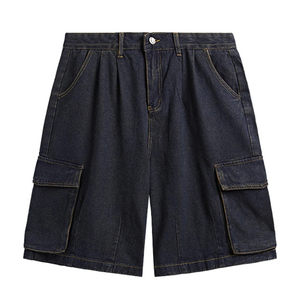 Shorts en jean pour hommes – Vente en gros – Taille haute – Unisexe – Coupe ample – Short en denim personnalisé pour l'extérieur avec différents designs - Product Image 3