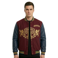 Veste universitaire des Raiders de Las Vegas pour hommes, noire, en laine, avec manches en cuir, veste de baseball personnalisée avec logo brodé