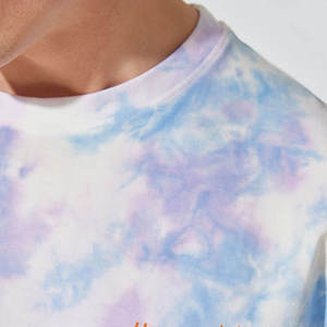Camiseta de Hombre con Estampado Tie Dye, Manga Corta, Algodón, Estilo Casual Urbano, Corte Regular, Ropa de Verano - Product Image 5