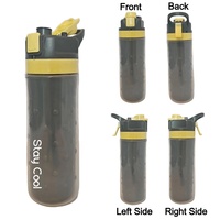Bouteille d'eau à pulvérisation pour adultes, sans BPA, en PP, 550 ml, écologique, à double paroi, isolation thermique, 6 heures de brume, 2-en-1
