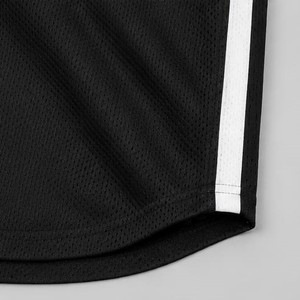 Maillot de basket-ball unisexe en maille noire sans manches, col rond, respirant, en polyester, coupe régulière pour adultes, toutes saisons - Product Image 3