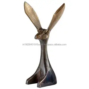 Toptan maliyet yüksek talep vitrin ürün katı kanguru heykel masa eski tasarım alüminyum heykel