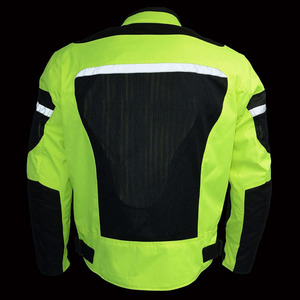 เสื้อแจ็คเก็ตนักแข่งตาข่ายสีเขียวสะท้อนแสงสำหรับผู้ชาย - Product Image 3