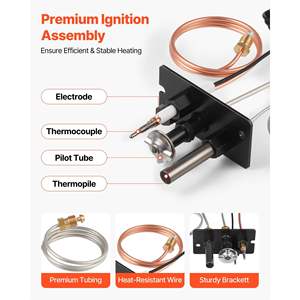 Lennox ชุดประกอบ D0100X38RFX นักบินก๊าซธรรมชาติรุ่นแอสเตรียสีดำที่เหนือกว่าเข้ากันได้สำหรับการเปลี่ยนการจุดระเบิดของเตาผิง - Product Image 2