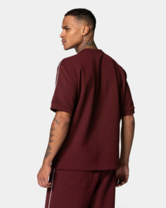 Camiseta Unisex de Algodón 100% de 220 g/m² para Hombre, Estilo Urbano Holgado, Transpirable, Anti-Pilling, con Ribete de Línea y Patrón Sólido en Contraste - Product Image 4
