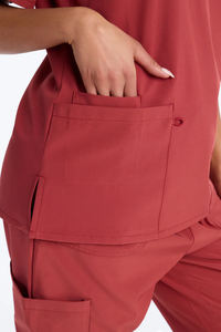 Tenues médicales personnalisées pour femmes avec logo d'hôpital, ensembles de blouses d'infirmière avec pantalon droit en tissu polyester/spandex - Product Image 4