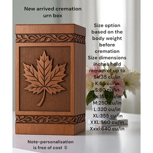 Handcrafted Rosewood Cremation Urn with Maple Leaf Engraving - Personalized Memoria Keepsake by AYAANS - Product Image 4