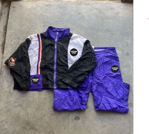 Chaqueta Deportiva Personalizada de Baloncesto, Talla Grande, Morado y Naranja, para Calentamiento, RARO, VTG - Product Image 4