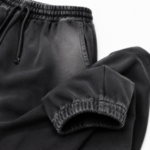 2026 Pantalon de survêtement en toile unisexe personnalisé, style vintage, effet délavé soleil, coupe ample, coupe droite et évasée, décontracté, 100% Coton - Product Image 6