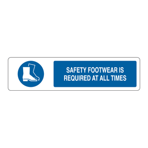 Panneau de signalisation de sécurité Brady Slider - Chaussures de sécurité requises - Panneau de signalisation de travail imprimé réfléchissant aux UV - Product Image 1