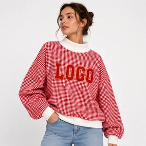 Women Slouchy Fleece <b>Mock</b> <b>Neck</b> Sweatshirt Casual Oversized Pullover Long Sleeve Cozy Warm Everyday Fashion <b>Top</b> - Product Image 1