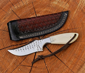 Cuchillo de Caza Artesanal de Grado Industrial BA Enterprises, Hoja de Acero Inoxidable con Punta Caída, Mango de Hueso, 7.5 Pulgadas de Longitud Total - Product Image 2