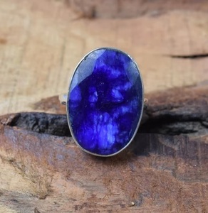 Bague en argent sterling 925 avec saphir bleu naturel ovale, fabrication artisanale, bijoux élégants, fournisseur de bijoux fins - Product Image 3