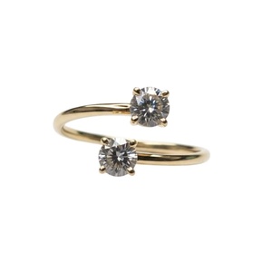 1 CT Lab Grown Diamond Engagement <b>Ring</b> in 18K Gold | Toi Et Moi Style | IGI Certified VS1 Trendy Luxury Bridal Jewelry - Product Image 4