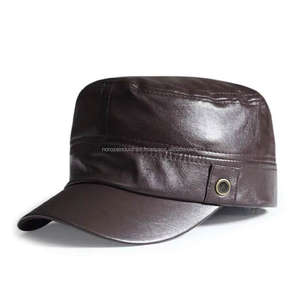 Gorra de Cuero Genuino con Cierre a Presión, Ajustable, para Hombre y Mujer, Otoño/Invierno - Product Image 3